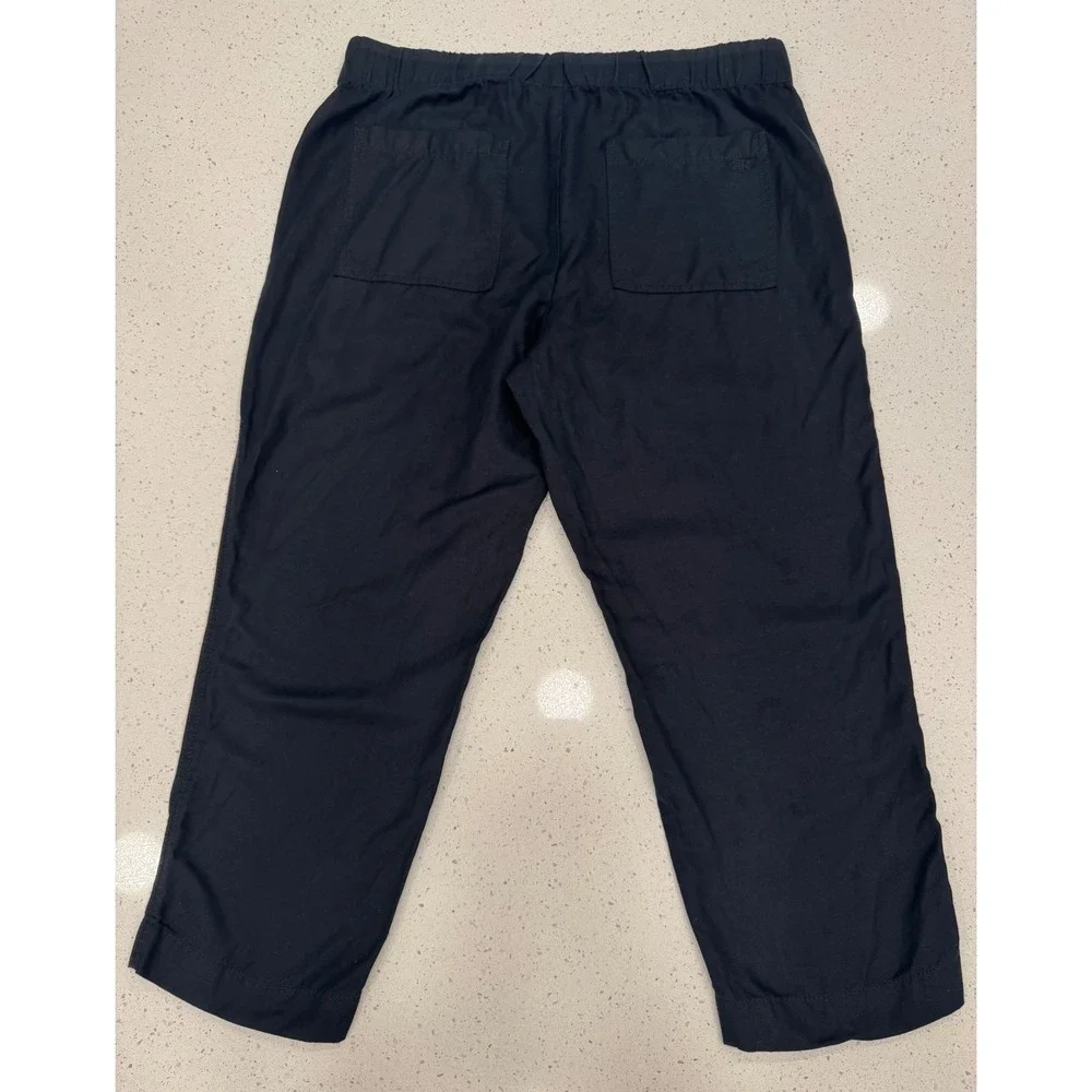 Banana Republic Pants Womens L Black Excellent Linen Blend Casual Chic
